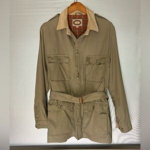 Vintage 1980s Banana Republic Khaki Safari Jacket, Size L